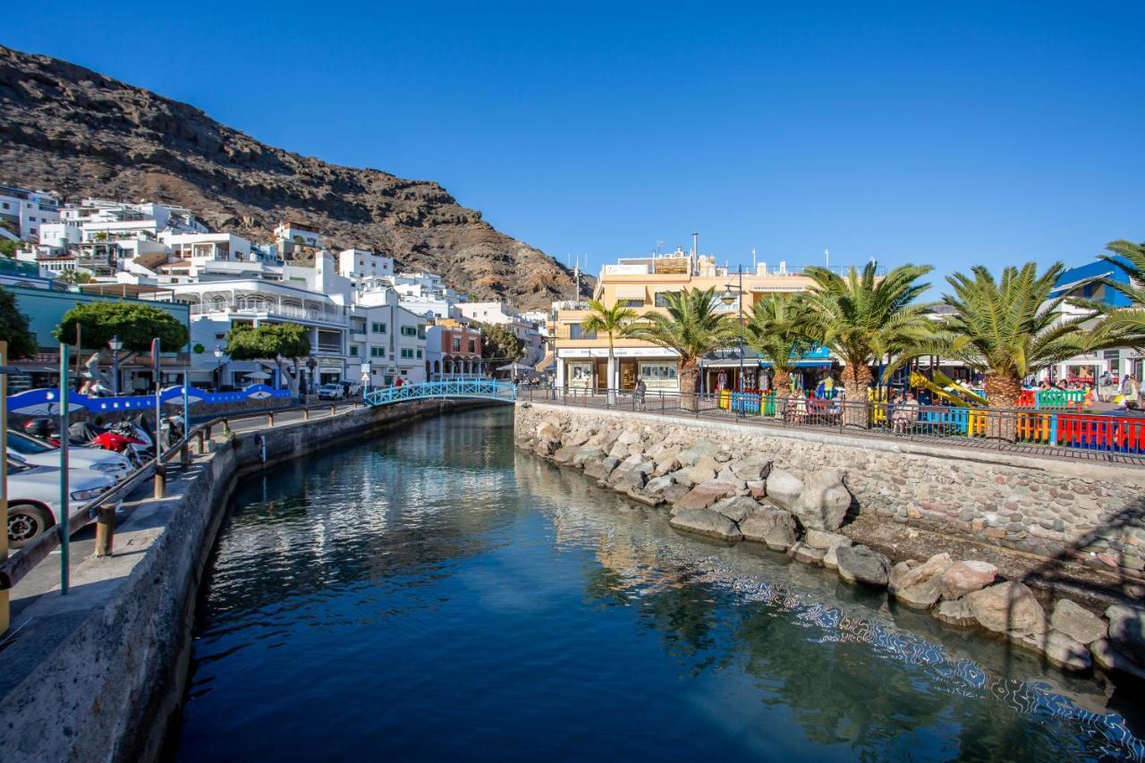 Ribera Del Puerto - Luxe Apartement With Great Terrace And Sea View Puerto De Mogan Bagian luar foto