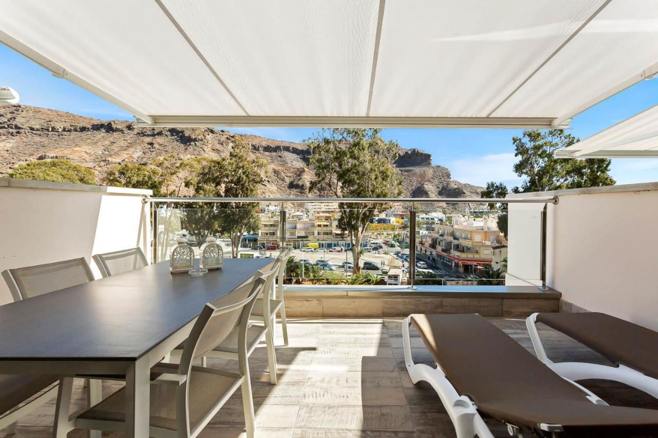Ribera Del Puerto - Luxe Apartement With Great Terrace And Sea View Puerto De Mogan Bagian luar foto